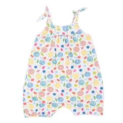 Bébé-Manteau, combipilote, nid d'ange-Combishort bébé fille en coton bio, Candy Multicolore