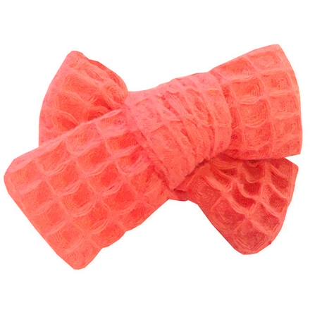 Grande barrette anti-glisse nid d'abeille Corail 7 cm  - vertbaudet enfant