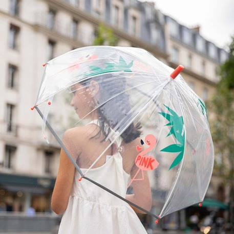 Parapluie enfant transparent - Flamant rose ROSE 2 - vertbaudet enfant 
