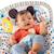 DISNEY BABY Transat Mickey Triangles Multicolores, Vibrations, 2 Jouets, Harnais 3 point d'attache, Lavable en machine BLANC 3 - vertbaudet enfant 