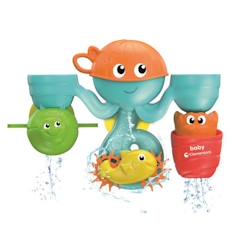 Jouet-Premier âge-Jouets de bain-Jouet bain bébé - Clementoni - Mon centre d'activités aquatiques - Pieuvre et animaux activés par l'eau