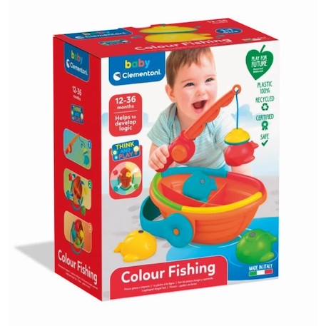 Jeu de pêche à la ligne pour bébé - CLEMENTONI - La pêche à la ligne - 100% recyclé - Multicolore ORANGE 4 - vertbaudet enfant 