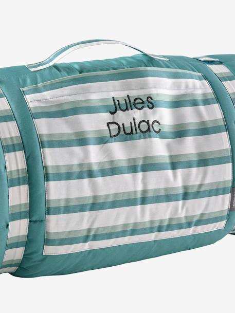 Couchage de sieste maternelle personnalisable MINILI ENGINS vert imprimé 6 - vertbaudet enfant 