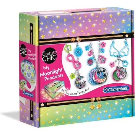 Coffret création de bracelets et colliers illuminés - Crazy Chic - Clementoni - Multicolore BLANC 1 - vertbaudet enfant 