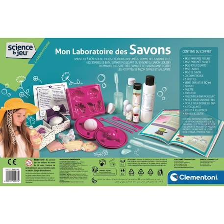 Jeu de création de savons - CLEMENTONI - Mon laboratoire des savons - Pour enfants à partir de 8 ans BLEU 4 - vertbaudet enfant 