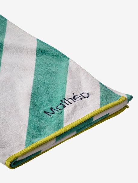 Serviette de bain / plage personnalisable, avec coton recyclé bleu imprimé+mauve+menthe+rayé bleu+rose imprimé 19 - vertbaudet enfant 