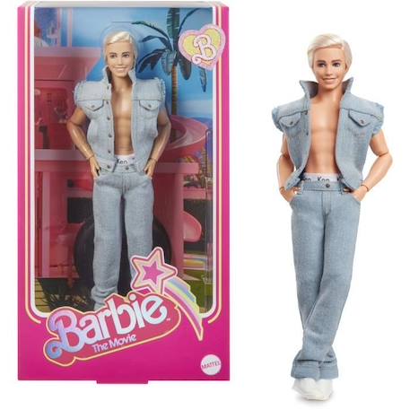 Barbie Le Film - Poupée Ken à collectionner, tenue en jean BLANC 4 - vertbaudet enfant 
