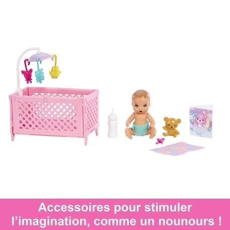 Coffret Skipper Bebe Au Lit - Barbie - Playset Poupée - 3 Ans Et + ROSE 5 - vertbaudet enfant 