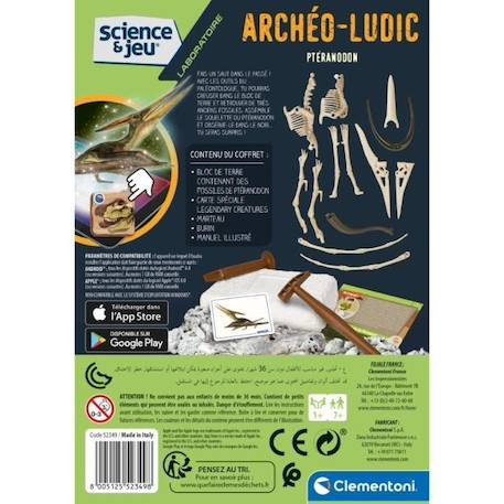 Clementoni - Science & Jeu - Archéo Ludic - Ptéranodon BLANC 2 - vertbaudet enfant 
