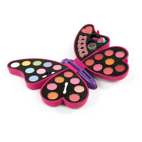 Palette de maquillage papillon - Clementoni - Fards à paupières, rouges à lèvres, vernis à ongles ROSE 4 - vertbaudet enfant 