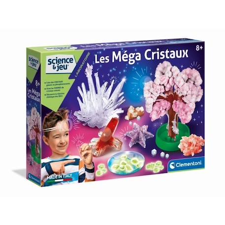 Clementoni - Science & Jeu - Les méga cristaux - Création de cristaux - Fabriqué en Italie BLEU 1 - vertbaudet enfant 