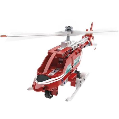 Clementoni - Science et Jeu - Mon atelier mécanique - Hélicoptère de pompiers à construire - Dès 8 ans - Fabriqué en Italie BLANC 3 - vertbaudet enfant 