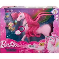 Jouet-Poupons et poupées-Poupons et accessoires-Barbie - Pégase Rose Sons et Lumières - Coffret Barbie A Touch of Magic