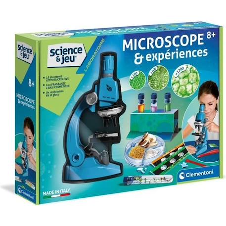 Clementoni - Sciences et Jeu - Super Microscope Professionnel - 8 ans et + BLEU 1 - vertbaudet enfant 