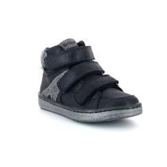 Chaussures-Chaussures fille 23-38-KICKERS Baskets hautes Lohan marine