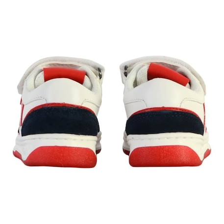 Baskets basses blanches pour garçon - KICKERS - Kouic - Scratch - Cuir BLANC 4 - vertbaudet enfant 