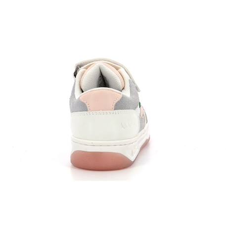 KICKERS Baskets basses Kikouak Rose/blanc BLANC 3 - vertbaudet enfant 