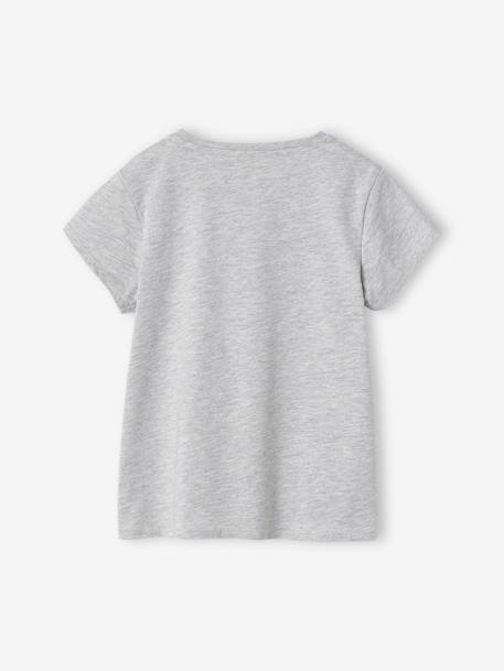 T-shirt de sport Basics fille rayures irisées placées anthracite+gris chiné 5 - vertbaudet enfant 