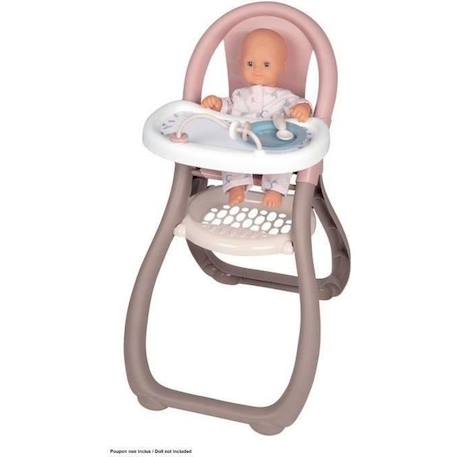 SMOBY - Baby Nurse Chaise haute pour poupon jusqu'à 42cm (non inclus) - Fabriqué en France ROSE 1 - vertbaudet enfant 