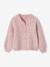 Gilet fille maille mousseuse gris chiné+rose chiné+vanille 9 - vertbaudet enfant 
