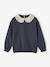 Sweat fille col fantaisie en macramé anthracite 2 - vertbaudet enfant 