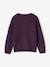 Pull fille maille perlée animation badge irisé anthracite+violet 5 - vertbaudet enfant 