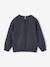Sweat fille col fantaisie en macramé anthracite 3 - vertbaudet enfant 