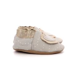 -ROBEEZ Chaussons Baby Tiny Heart gris