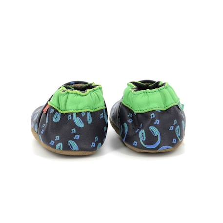 KICKERS Chaussons Kickbaby Music vert BLEU+VERT 3 - vertbaudet enfant 