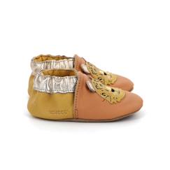 Chaussures-Chaussures garçon 23-38-Chaussons-ROBEEZ Chaussons Leopardo camel
