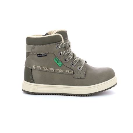 KICKERS Baskets hautes Yepo Wpf kaki GRIS 1 - vertbaudet enfant 