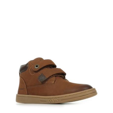 KICKERS Bottillons Tackeasy camel BLANC+JAUNE 2 - vertbaudet enfant 