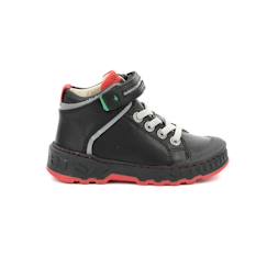 Chaussures-Chaussures garçon 23-38-KICKERS Baskets hautes Kick Teen Rouge/noir