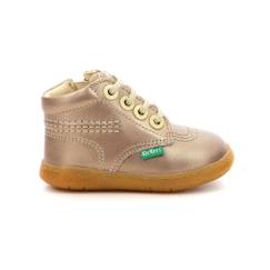 Chaussures-Chaussures fille 23-38-Boots, bottines-KICKERS Bottillons Kickbillista beige