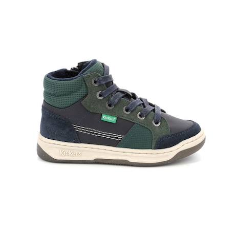 KICKERS Baskets hautes Kickosta marron MARRON+NOIR+VERT 9 - vertbaudet enfant 