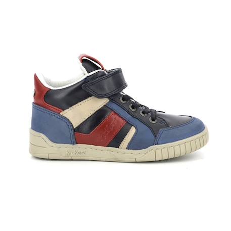 KICKERS Baskets hautes Wincky Cdt marine BLEU+BLEU+MARRON 1 - vertbaudet enfant 