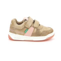 KICKERS Baskets basses Kalido beige  - vertbaudet enfant