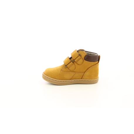 KICKERS Bottillons Tackeasy camel BLANC+JAUNE 8 - vertbaudet enfant 