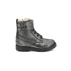Chaussures-Chaussures fille 23-38-KICKERS Bottillons Groorock gris