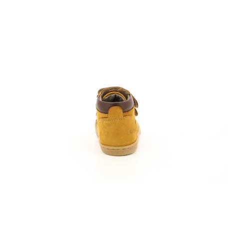 KICKERS Bottillons Tackeasy marron BLANC+JAUNE 7 - vertbaudet enfant 