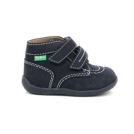 KICKERS Bottillons Bonkro-2 marine BLEU+ROSE 2 - vertbaudet enfant 