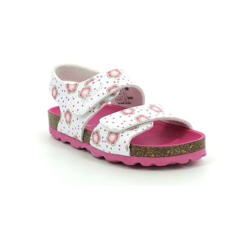 KICKERS Sandales Summerkro jaune BLANC+JAUNE+ROSE 2 - vertbaudet enfant 