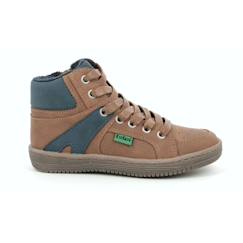 Chaussures-Chaussures fille 23-38-KICKERS Baskets hautes Lowell camel