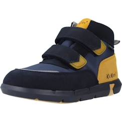 Chaussures-KICKERS Baskets hautes Junibo Jaune/marine