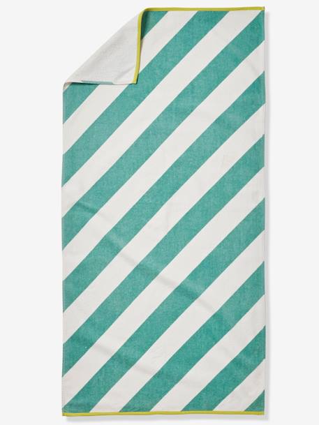 Serviette de bain / plage personnalisable, avec coton recyclé bleu imprimé+mauve+menthe+rayé bleu+rose imprimé 18 - vertbaudet enfant 