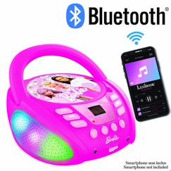Jouet-Jeux éducatifs-Lecteur CD Bluetooth Barbie avec effets lumineux