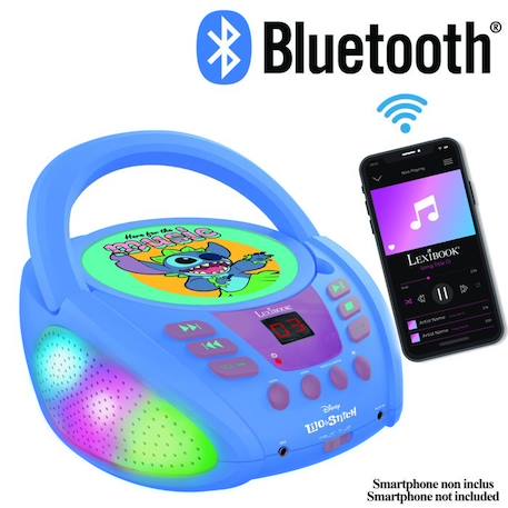 Lecteur CD Bluetooth® avec effets lumineux Stitch MULTICOLORE 1 - vertbaudet enfant 