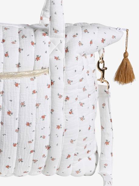Sac à langer en gaze de coton Plume blanc imprimé+Hygge+ivoire imprimé+ivoire végétal+vanille 5 - vertbaudet enfant 