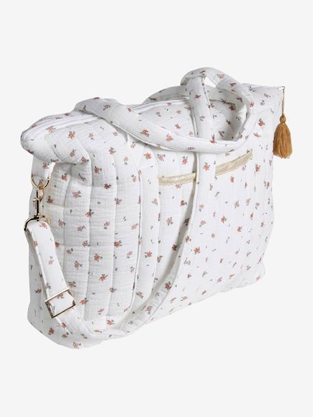 Sac à langer en gaze de coton Plume blanc imprimé+Hygge+ivoire imprimé+ivoire végétal+vanille 3 - vertbaudet enfant 