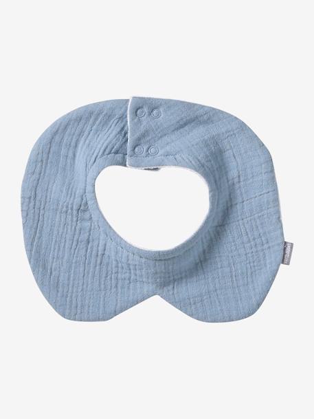 Lot de 3 bavoirs col fantaisie bleu ciel 2 - vertbaudet enfant 